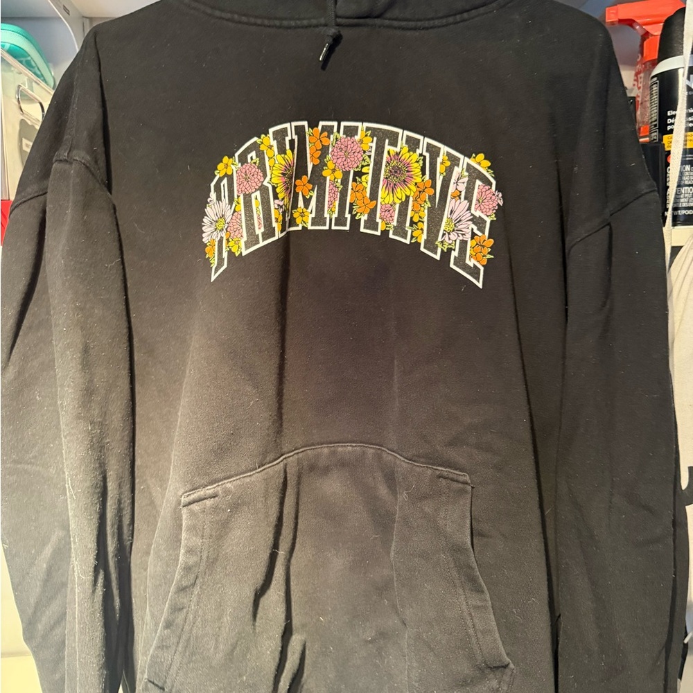 Black Varsity Style Sweater with Collegiate Text